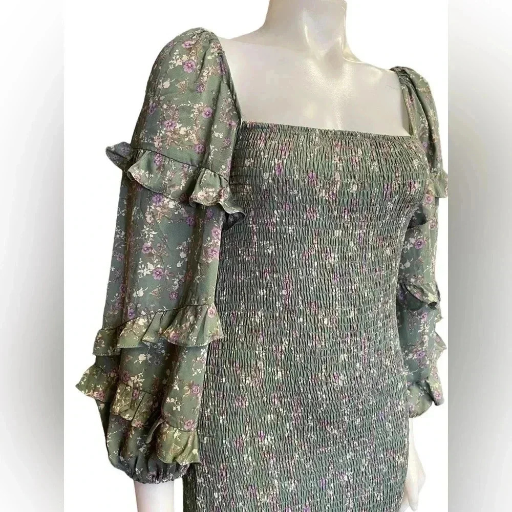 Petal & Pup Leia Dress Olive Size 10 - Picture 7 of 14